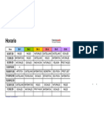 Horario Lunes A Viernes en Color