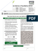 Prova Extravestibular 2019 1 Exatas