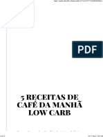 Café da Manhã Low Carb