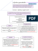 Les Fonctions Grammaticales