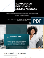 Diplomado en Urgencias y Emergencias Medicas Clase 1 Abdomen Agudo Clasificacion y Presentacion PDF