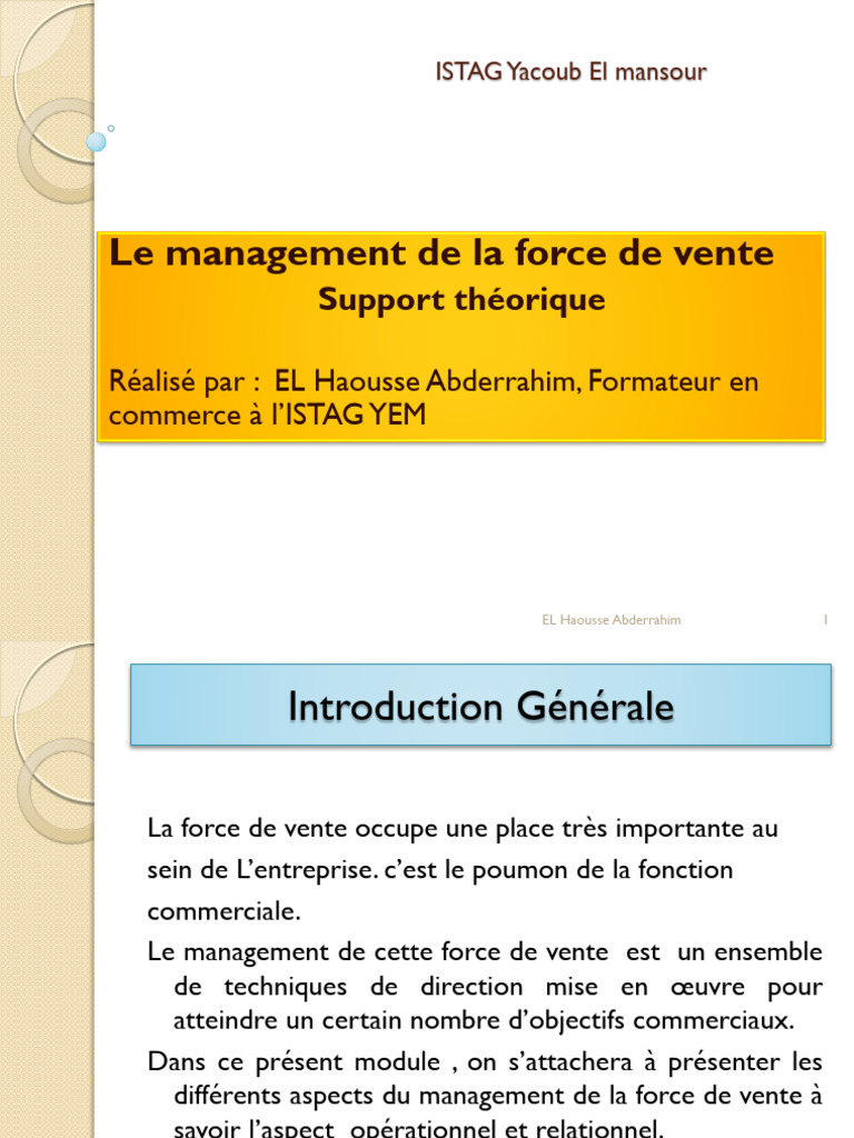 Management de la Force de Vente | PDF | Sodles | Recrutement