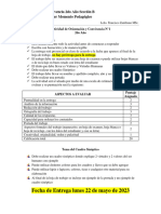 Fecha de Entrega Lunes 22 de Mayo de 2023