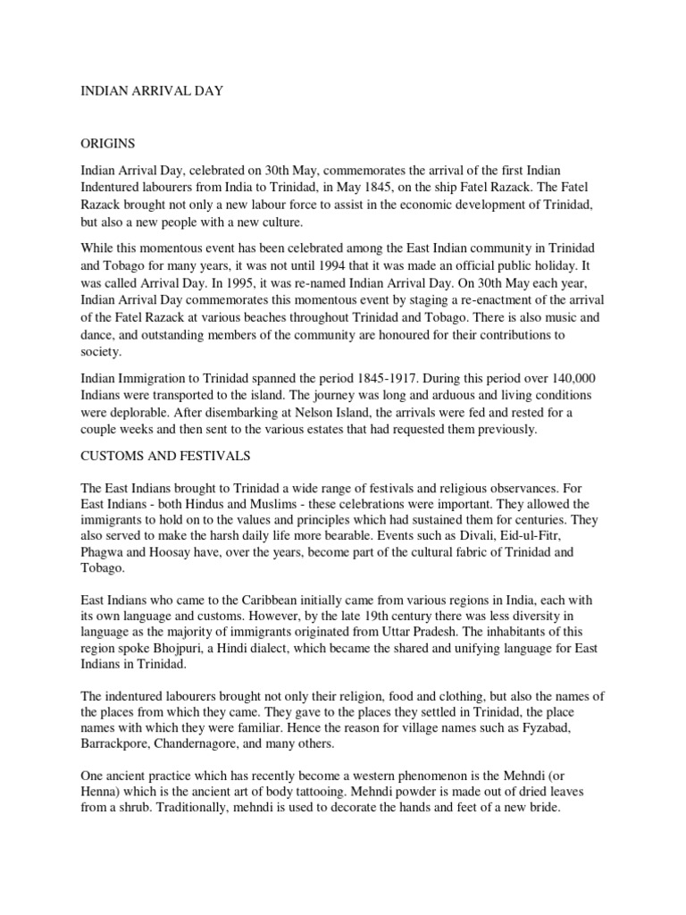 Image Result For Indian Arrival Day Nalis National Library And Information