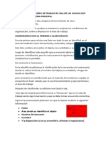 El Desorden en El Área de Trabajo Es Una de Las Causas Que Generan El Problema Principal