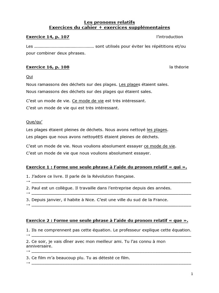 Les pronoms relatifs pdf linguistique syntaxe