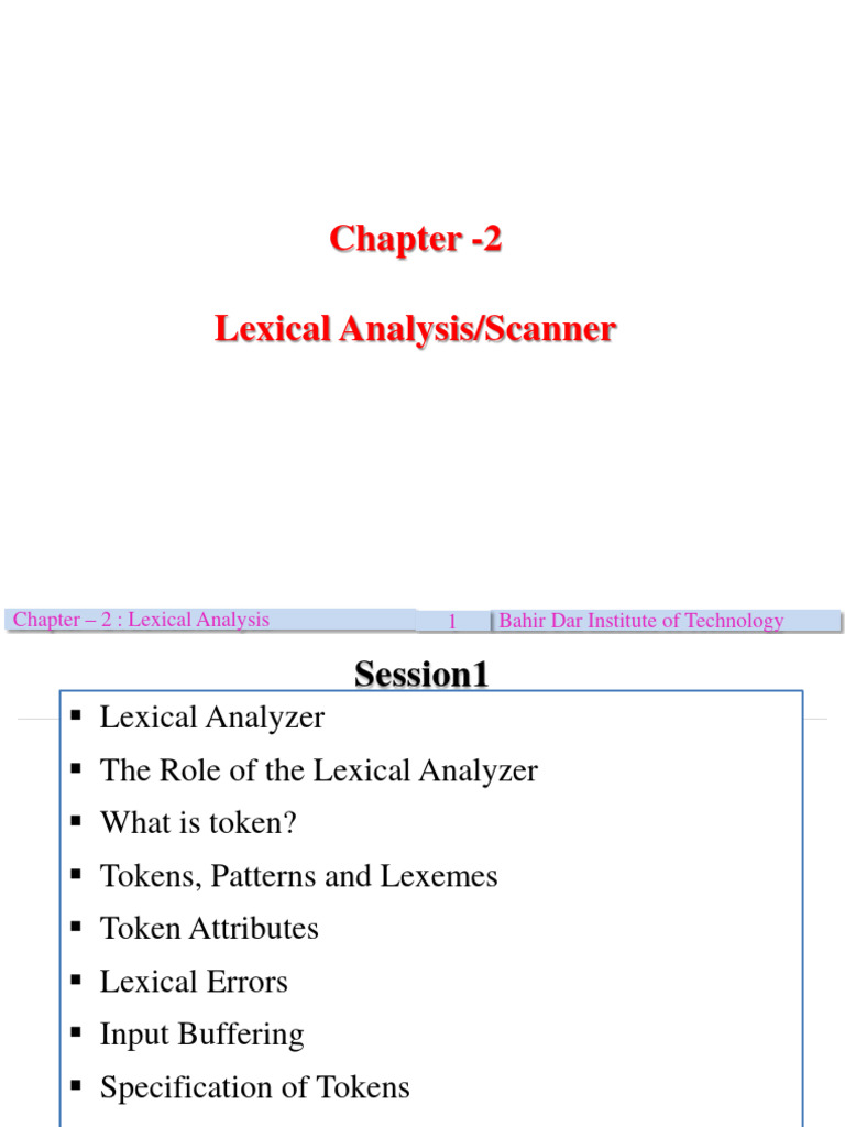 Ch2 lexical analysis pdf metalogic implementation