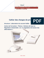 Cahier Des Charges Regulation