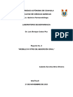 Reporte 6 - Modelo in Vitro de Absorción Oral