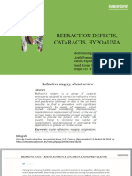 Efecto de Refraccion, Cataratas, Hipoacusia.