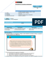 Planificación de La Sesión de Aprendizaje