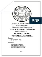 Grupo 2. Fisiopatologia de La Trompa de Eustaquio. OTITIS MEDIA AGUDS Y SECRETORA.