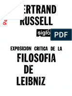 RUSSELL, BERTRAND - Exposición Crítica de la Filosofía de Leibniz [por Ganz1912]