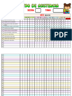 Pasando Asistencia Años Registro de Asistencia Mes de Abril