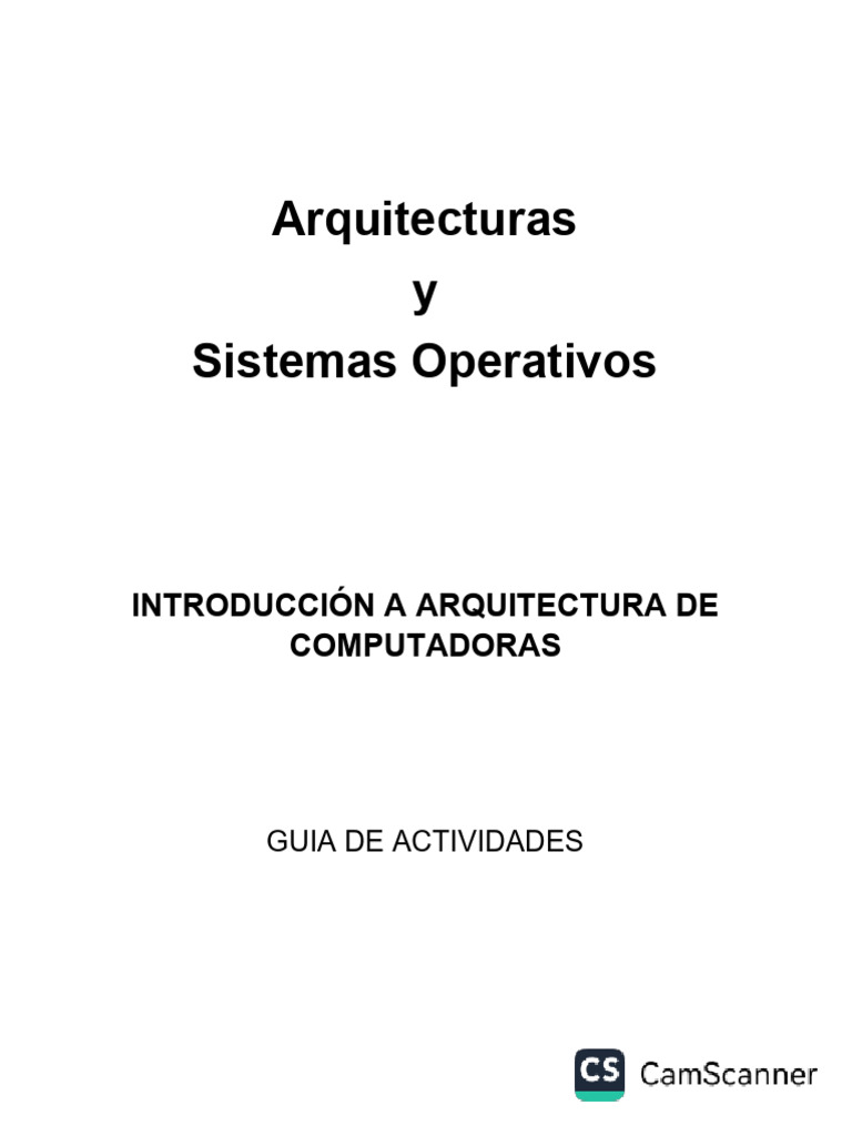 Guia-1 Arq | PDF | Almacenamiento de datos de la computadora | Unidad ...