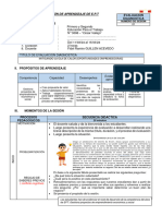 Modelo de Sesión de Aprendizaje - Evaluacion Diagnostica 1 1