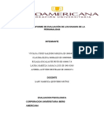 ACTIVIDAD 3 - INFORME DE EVALUACIÓN DE LOS RASGOS DE LA PERSONALIDAD