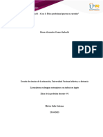 Unidad 2 - Caso 2 - Ética Profesional Puesta en Cuestión. Jhoan Gomez