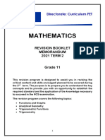 Mathematics Grade 11 Revision Memo Term 2 - 2021