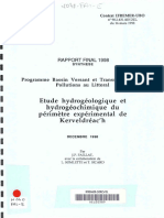 Etude Hydrogéologique Et Hydrogéochimique Du Périmètre Expérimental de Kerveldréac'h