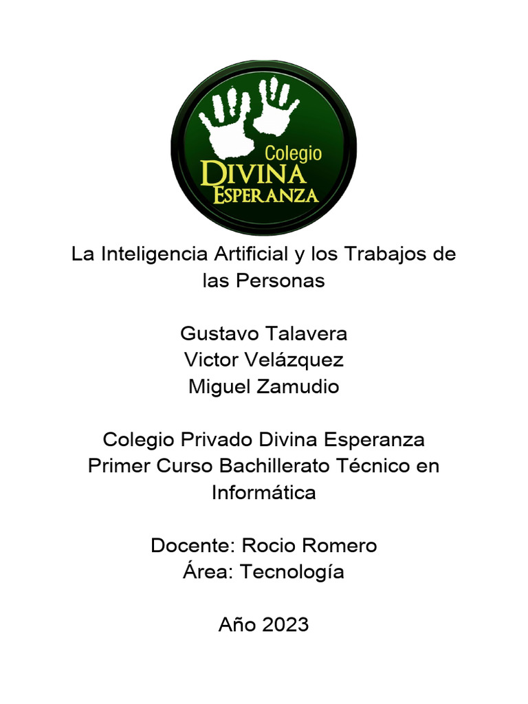 Inteligencia Artificial y El Trabajo | PDF | Inteligencia artificial ...