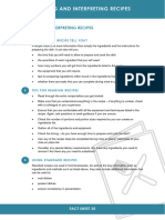 Fact Sheet 9 - Reading and Interpreting Recipes Student.v1.0