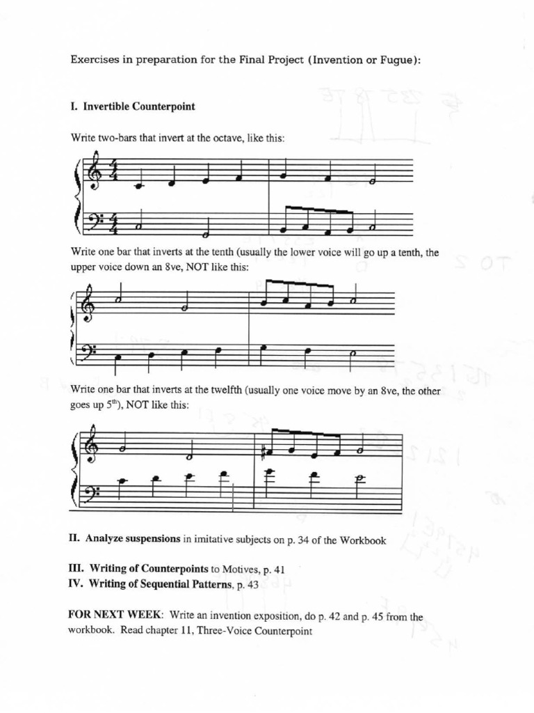 Advanced Counterpoint Exx | PDF