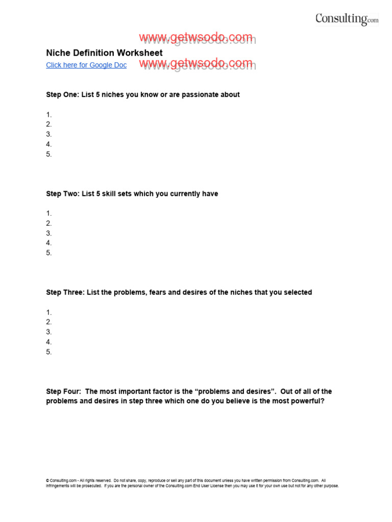 Niche Definition and Selection Guide | PDF | Knowledge