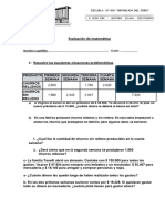 Evalauacion Matematica 7mo Proceso