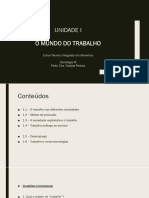 Unidade I - O mundo do trabalho