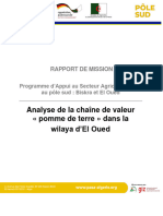 Analyse de La Chaîne de Valeur Pomme de Terre Dans La Wilaya D'el Oued
