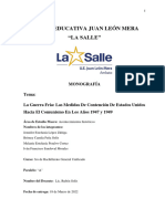 Monografía: La Guerra Fría: Las Medidas De Contención De Estados Unidos Hacia El Comunismo En Los Años 1947 y 1949 