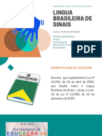 Seminário Lingua Brasileira de sinais - Decreto nº 5.626 de 22-12-2005