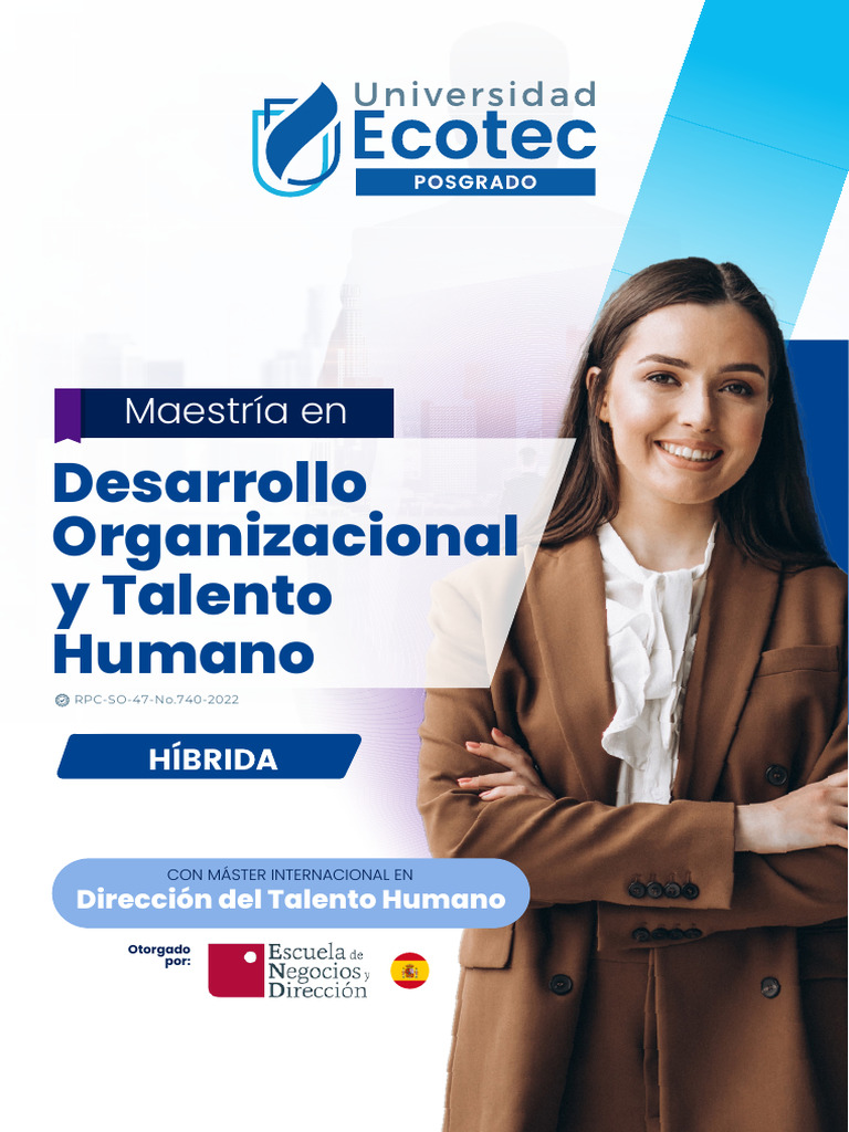 Maestria en Desarrollo Organizacinal y Talento Humano Hibrido | PDF