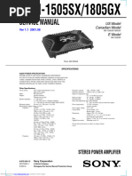 Sony - XM1805GX - Service Manual