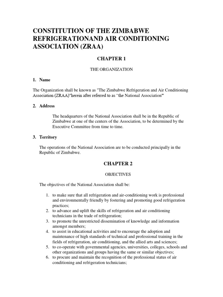 zimbabwe-refrigeration-association-draft-constitution-and-rules-revised