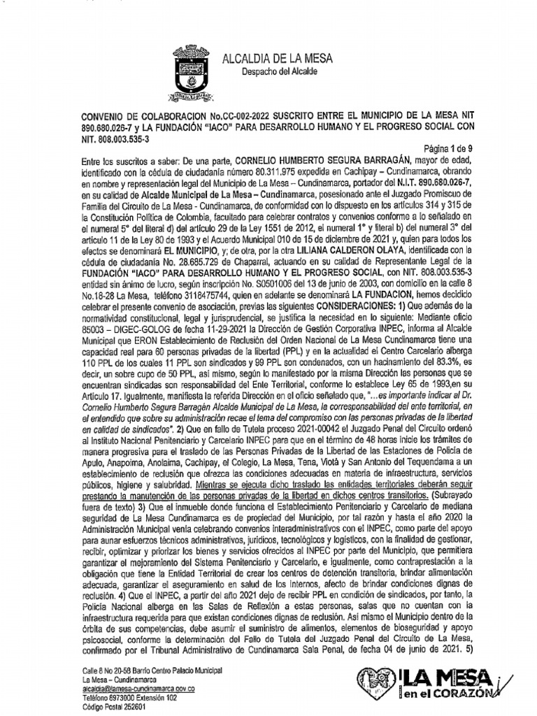 Contrato CC 002 2022 | PDF