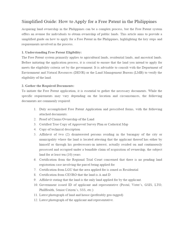Simplified guide for free patent app download free pdf patent