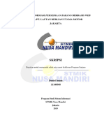 Skripsi: Sistem Informasi Persediaan Barang Berbasis Web Pada Pt. Lautan Berlian Utama Motor Jakarta