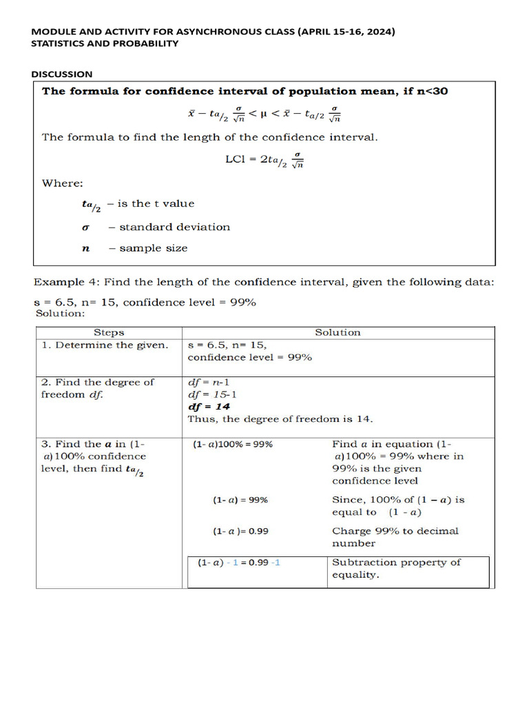 Module in Statistics | PDF