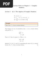 Week6 Complex Number