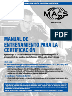 2018 MACS 609 Certification Train Man Spanish