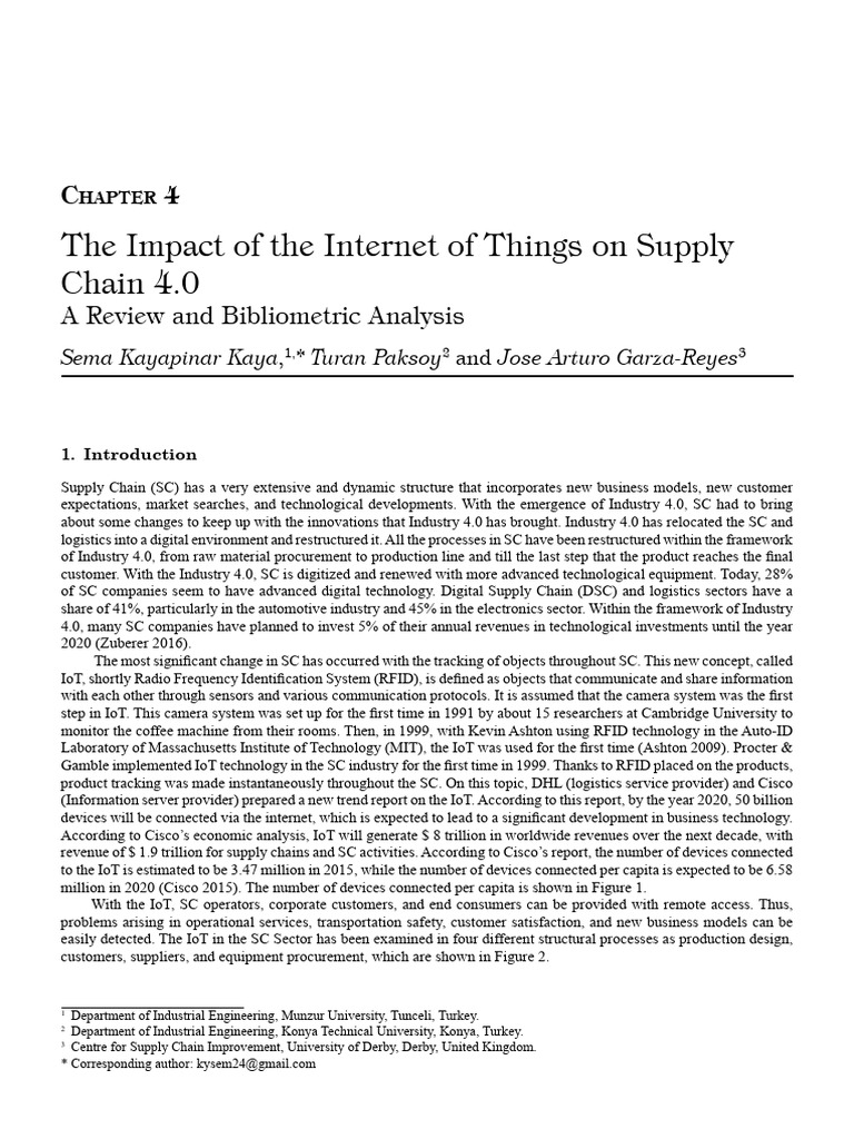 02 - Case Study - The Impact of The Internet of Things in Supply Chain ...
