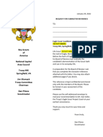 Eagle Scout Character Reference