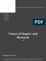 Nature of Inquiry and Research