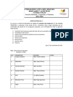 Convocatoria Junta de Curso Primer Trimestre. Nro. 1