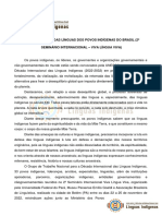 Carta de Belém Das Línguas Dos Povos Indígenas