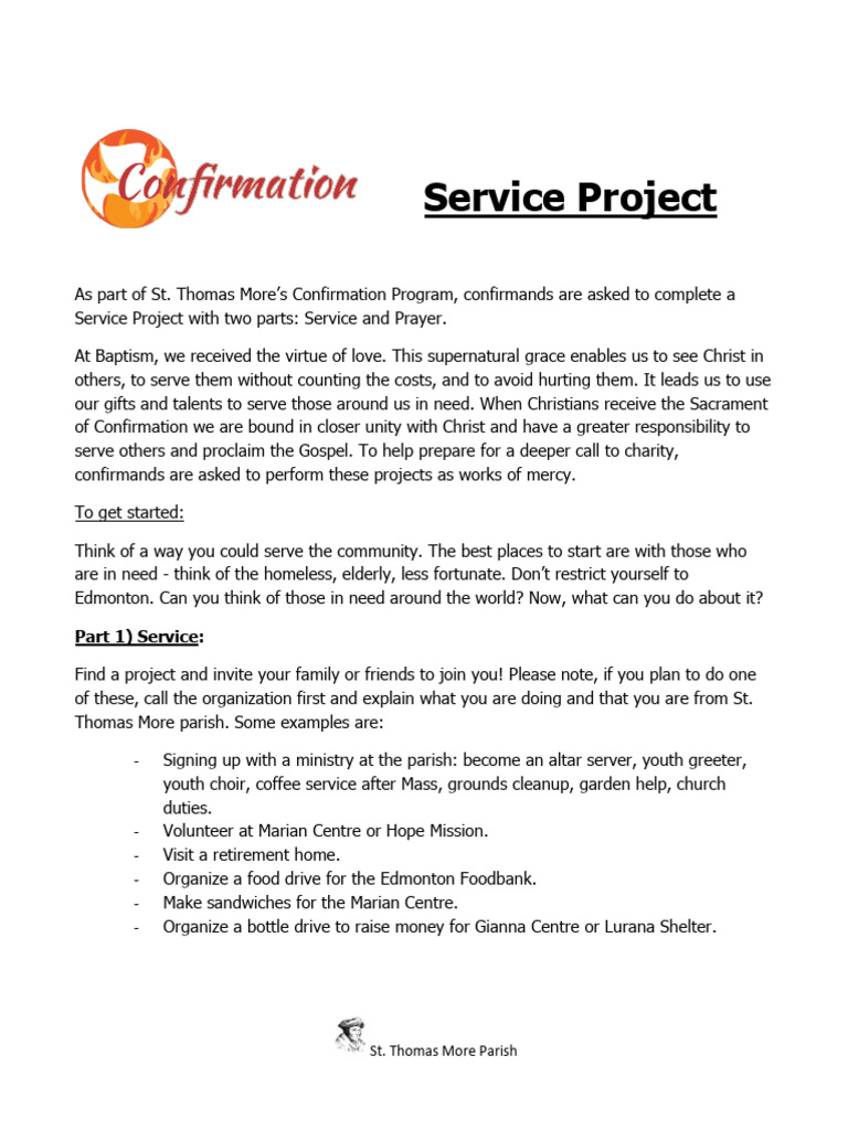 Serviceprojects 6 | PDF | Confirmation | Prayer
