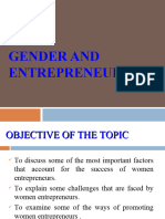 Lecture 10 - Gender and Entrepreneurship