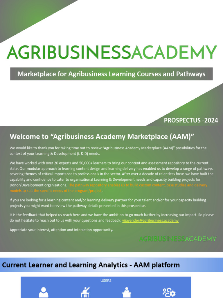 Agribusiness supply chain learning pathways pdf business model